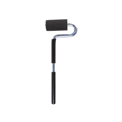 SolaTrim J-Rollers - Handheld metal roller tool with a black rubber roller and black grip handle, used for pressing or smoothing materials during installation.