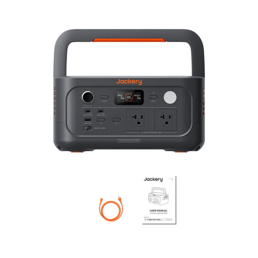 Jackery Explorer 500 v2 portable power station with inclusions