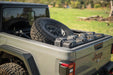 DV8 Offroad 2020-2025 Jeep Gladiator JT Adjustable In-Bed Spare Tire Carrier – on the trail, image 6 of 18