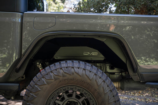 DV8 Offroad 2020-2026 Jeep Gladiator JT Rear Inner Fenders – installed on vehicle, image 2 of 14