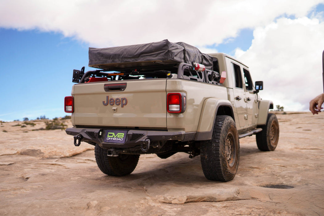 DV8 Offroad 2020-2026 Jeep Gladiator JT Spec Series Rear Bumper – on the trail, image 3 of 18