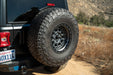 DV8 Offroad 2018-2026 Jeep Wrangler JL MTO Series Bumper Spare Tire Swing Gate – installed on vehicle, image 5 of 17