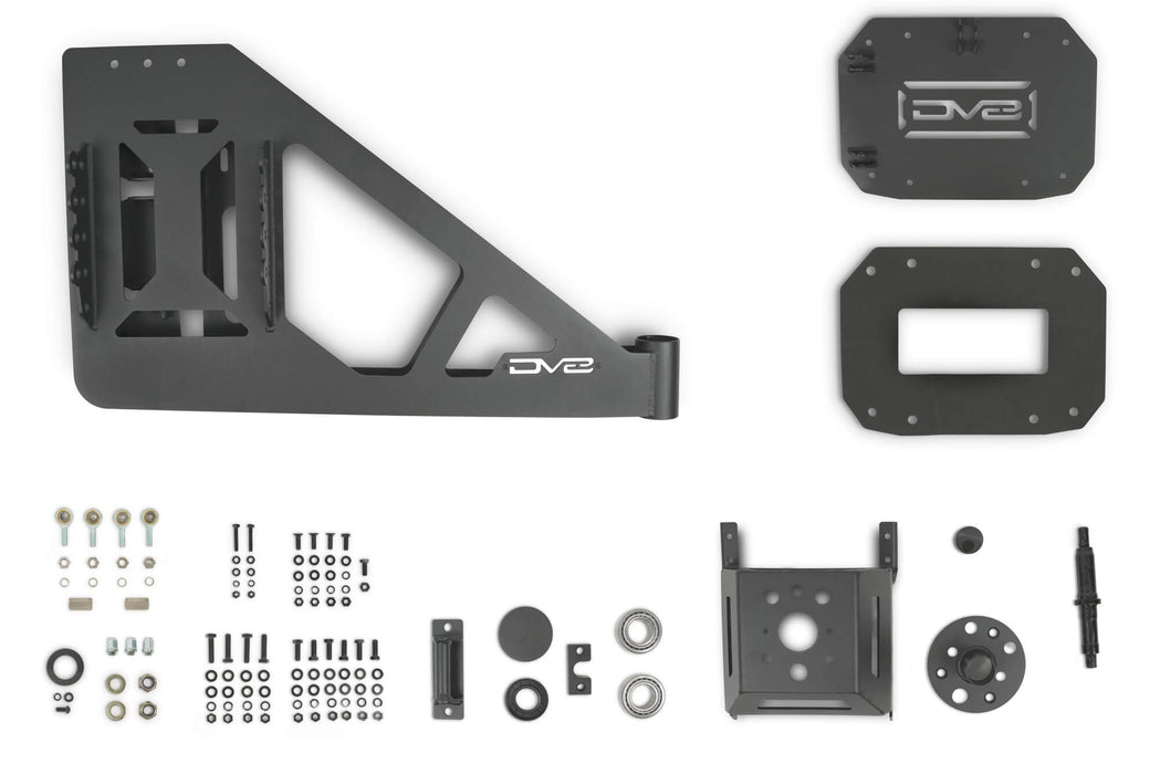 DV8 Offroad 2018-2026 Jeep Wrangler JL MTO Series Bumper Spare Tire Swing Gate – product view, image 17 of 17