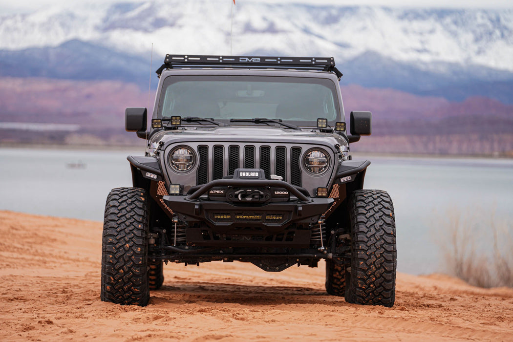 DV8 Offroad 2018-2026 Jeep Wrangler JL & Gladiator JT Spec Series Front Bumper – dimensions diagram, image 3 of 20