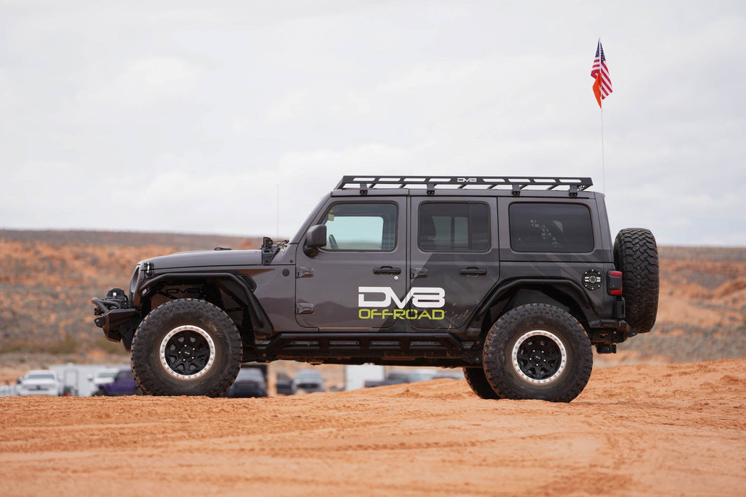 DV8 Offroad 2018-2026 Jeep Wrangler JL Spec Series Tube Fenders – dimensions diagram, image 7 of 17