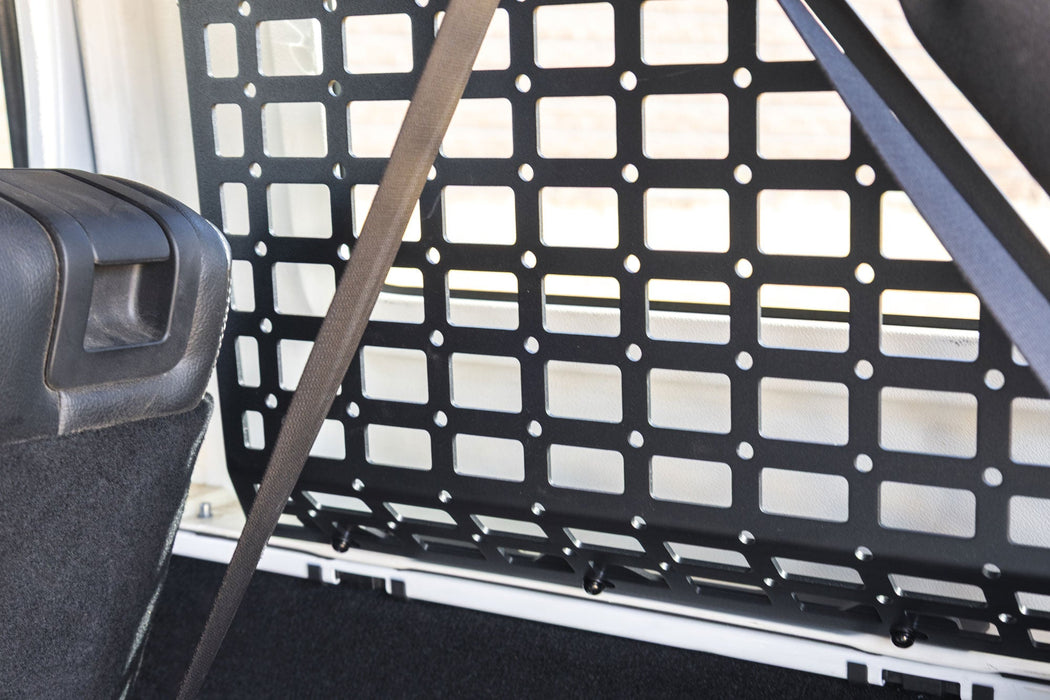 DV8 Offroad 2007-2018 Jeep Wrangler JK 4-Door Pocketed Rear Window Molle Panels – installed on vehicle, image 7 of 11