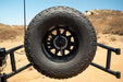 DV8 Offroad 2007-2018 Jeep Wrangler JK Body Mounted Tire Carrier – installed on vehicle, image 3 of 17