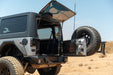 DV8 Offroad 2007-2018 Jeep Wrangler JK Body Mounted Tire Carrier – installed on vehicle, image 11 of 17