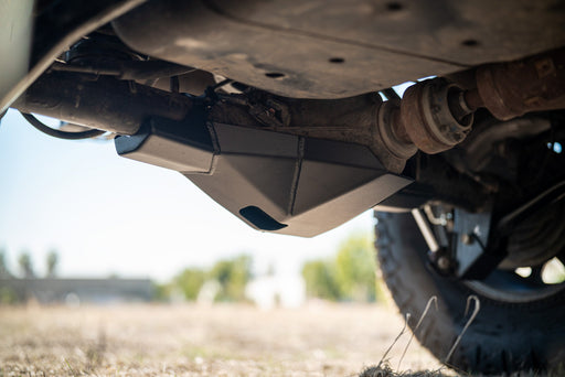 DV8 Offroad 2007-2018 Jeep Wrangler JK Dana 44 Rear Differential Skid Plate – installed on vehicle, image 2 of 20