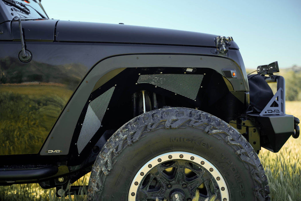 DV8 Offroad 2007-2018 Jeep Wrangler JK Fender Flare Deletes – installed on vehicle, image 4 of 16