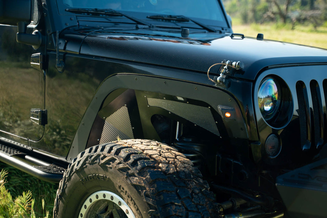 DV8 Offroad 2007-2018 Jeep Wrangler JK Fender Flare Deletes – installed on vehicle, image 6 of 16