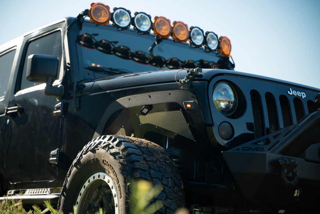 DV8 Offroad 2007-2018 Jeep Wrangler JK Fender Flare Deletes – installed on vehicle, image 2 of 16
