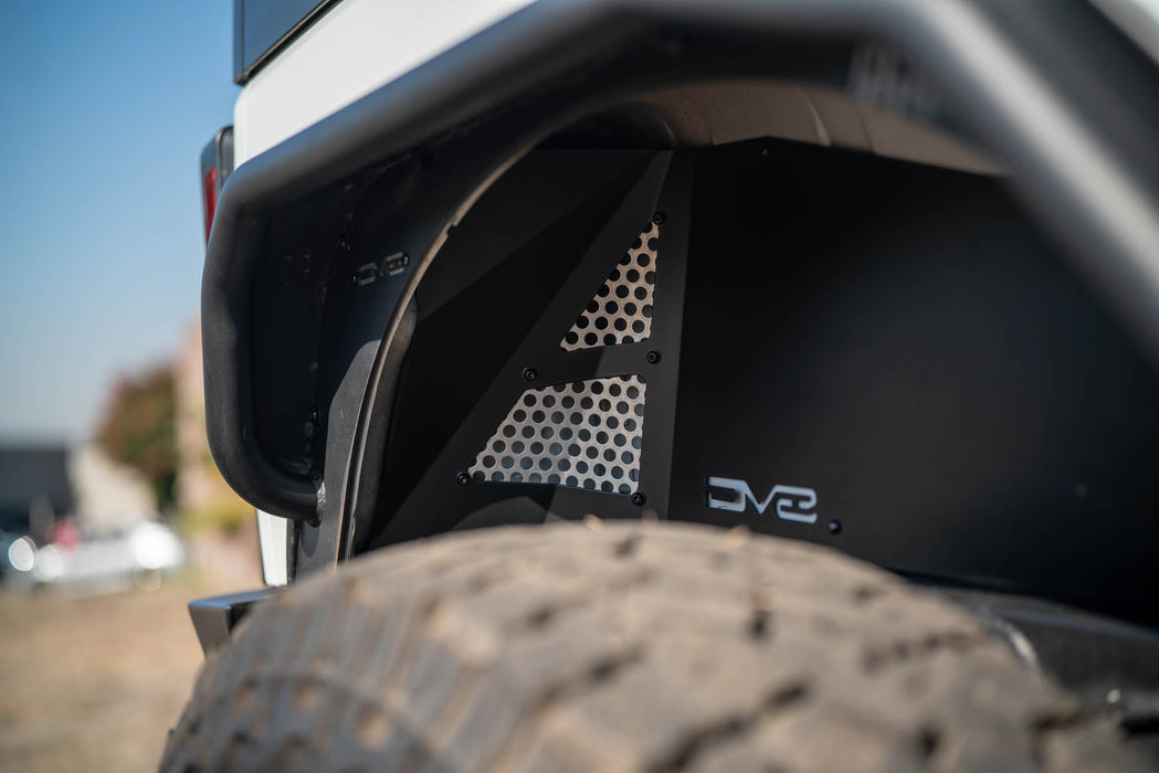 DV8 Offroad 2007-2018 Jeep Wrangler JK Rear Inner Fenders – installed on vehicle, image 13 of 17