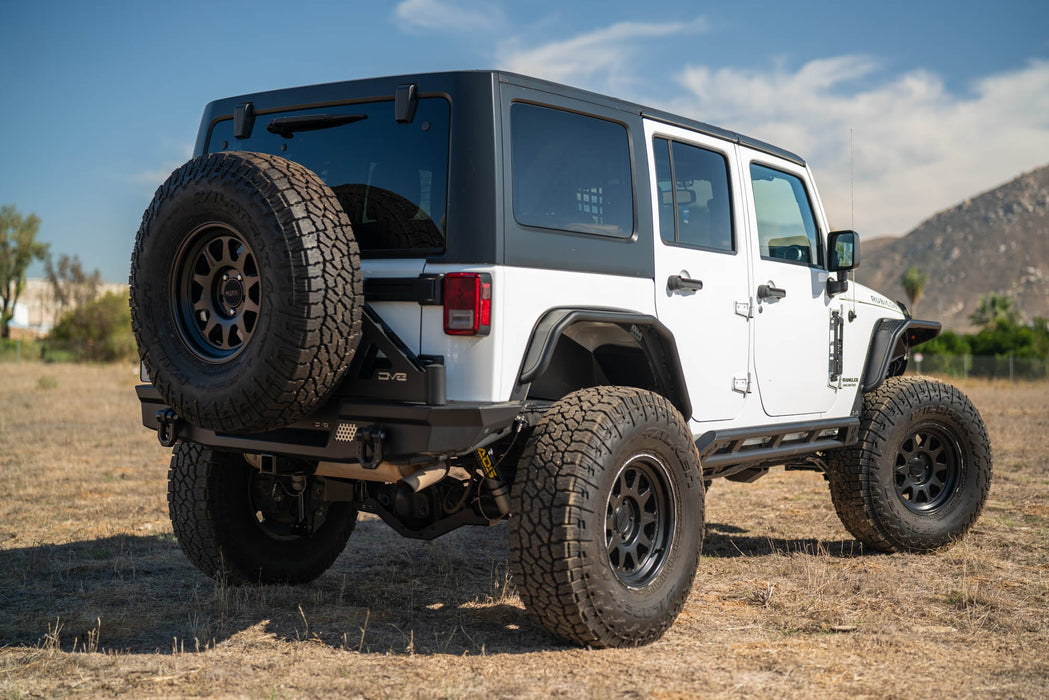 DV8 Offroad 2007-2018 Jeep Wrangler JK Rear Inner Fenders – installed on vehicle, image 14 of 17