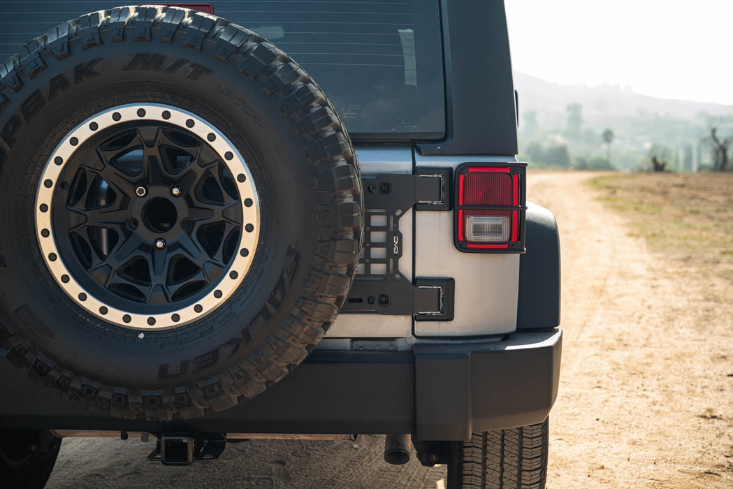 DV8 Offroad 2007-2018 Jeep Wrangler JK Tailgate Reinforcement Molle Panel – installed on vehicle, image 4 of 11