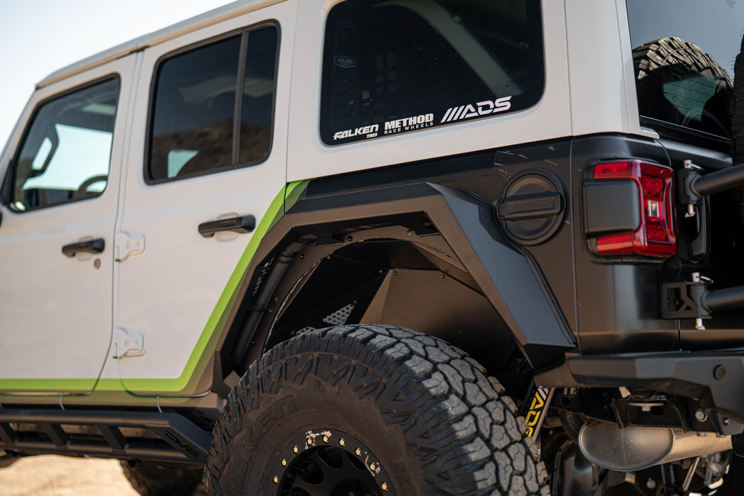 DV8 Offroad 2018-2026 Jeep Wrangler JL Armor Fender Flares – on the trail, image 8 of 16