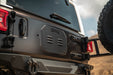DV8 Offroad 2018-2026 Jeep Wrangler JL Body Mounted Tire Carrier – installed on vehicle, image 15 of 20