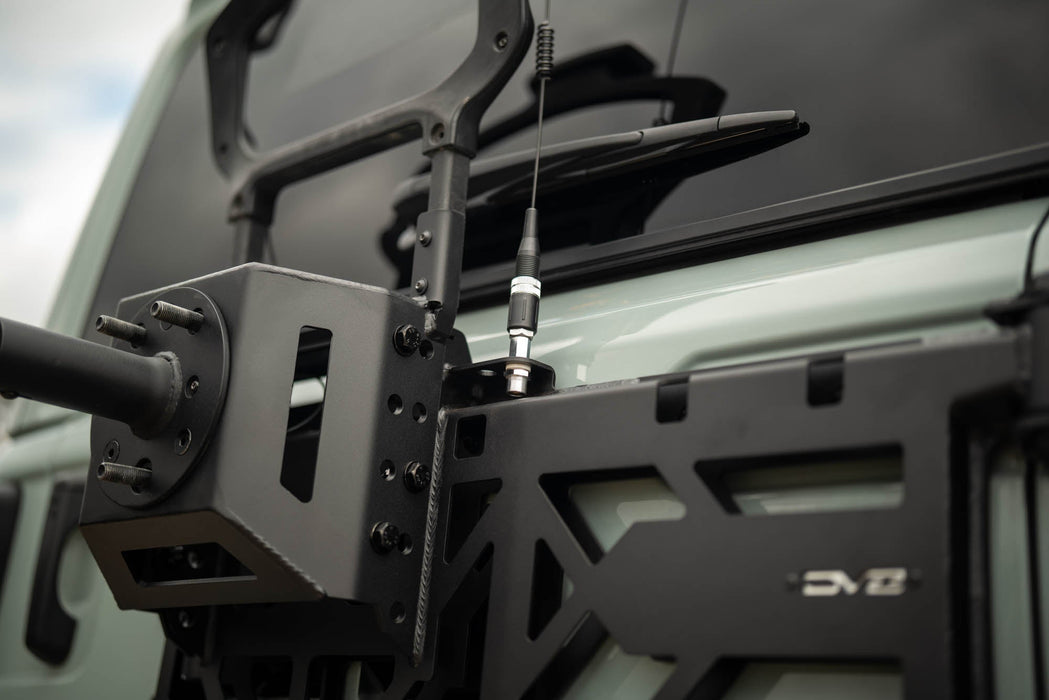 DV8 Offroad 2018-2026 Jeep Wrangler JL Spare Tire Carrier – installed on vehicle, image 19 of 20