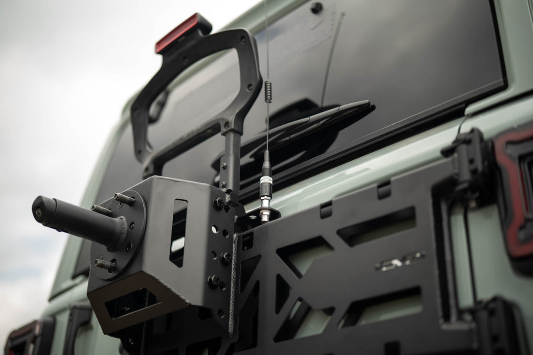 DV8 Offroad 2018-2026 Jeep Wrangler JL Spare Tire Carrier – installed on vehicle, image 20 of 20