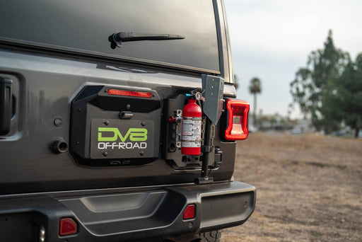 DV8 Offroad 2018-2026 Jeep Wrangler JL Tailgate Reinforcement Molle Panel – installed on vehicle, image 2 of 15