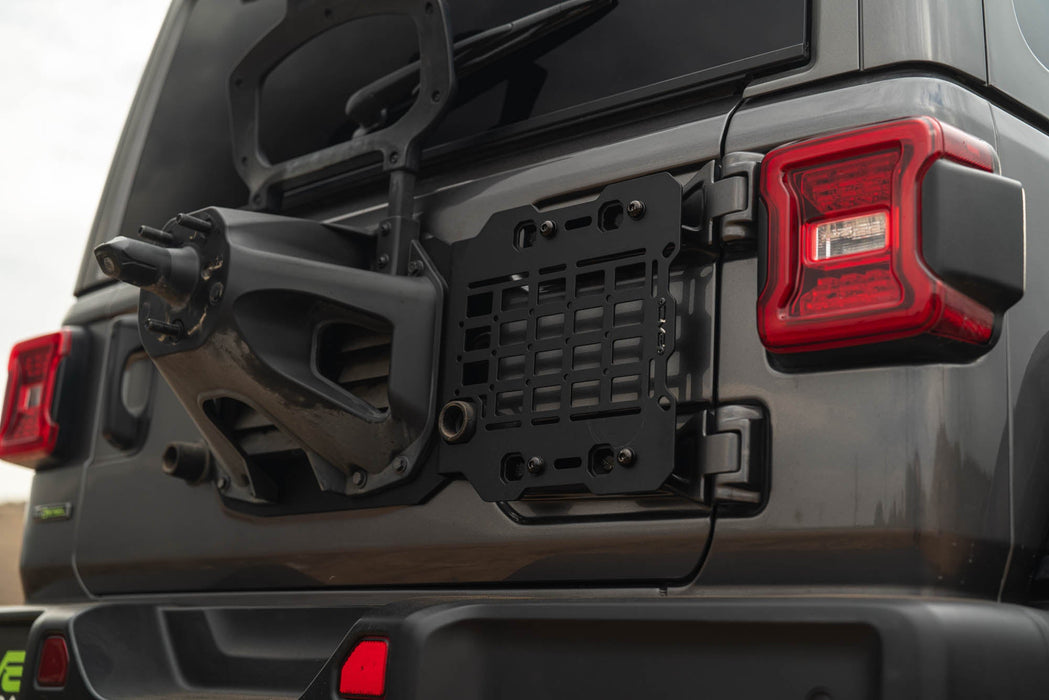 DV8 Offroad 2018-2026 Jeep Wrangler JL Tailgate Reinforcement Molle Panel – installed on vehicle, image 4 of 15
