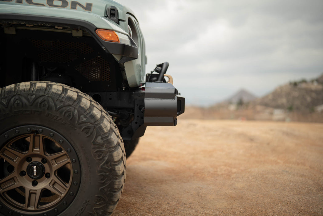 DV8 Offroad 2018-2026 Jeep Wrangler JL & Gladiator JT OE Plus Front Bumper – on the trail, image 8 of 20