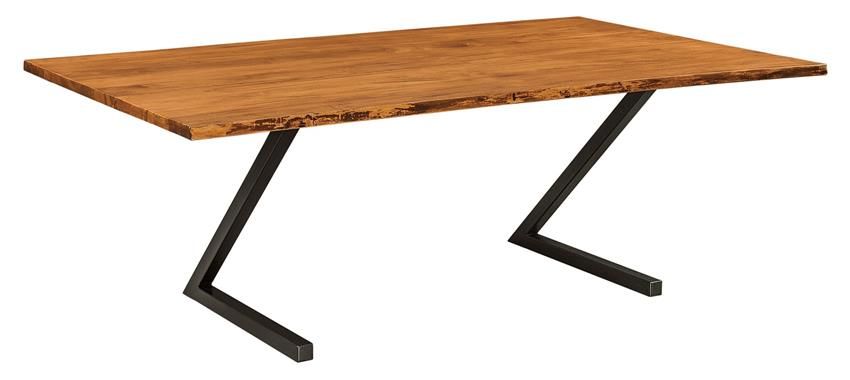 Jefferson Desk with Steel Gold Z Base