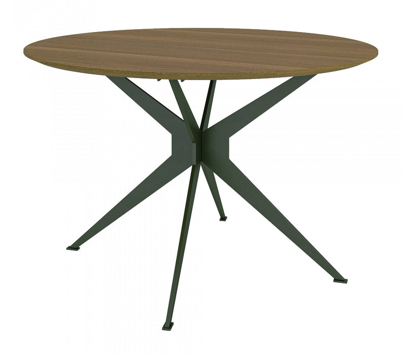 2078 Jefferson Round Dining Table - Steel Trestle Base