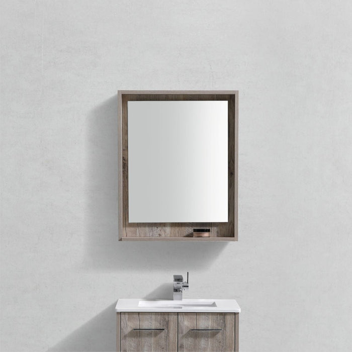 KubeBath Bosco 24" Framed Mirror With Shelve