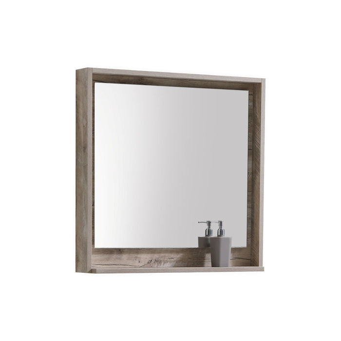 KubeBath Bosco 30" Framed Mirror With Shelve