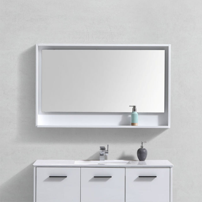 KubeBath Bosco 48" Framed Mirror With Shelve