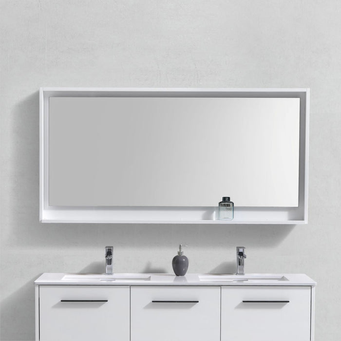 KubeBath Bosco 60" Framed Mirror With Shelve