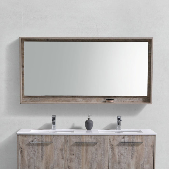 KubeBath Bosco 60" Framed Mirror With Shelve