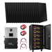 EG4 18kPV Home & Off-Grid Solar Kit with Battery Storage {KIT-E0005} - Front face view of Kit-E0005 with LifePower4 V2 batteries and Peimar 450W Panels