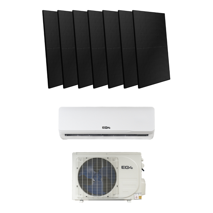 EG4 24k Hybrid Solar Powered Mini Split Kit (R32) - EG4 R32 24k Hybrid Mini Split Kit with Peimar 450W Panels
