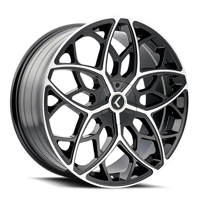 Kraze Wheels KR184 RICOCHET Gloss Black Machined Wheel 1