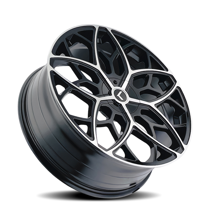 Kraze Wheels KR184 RICOCHET Gloss Black Machined Wheel 2