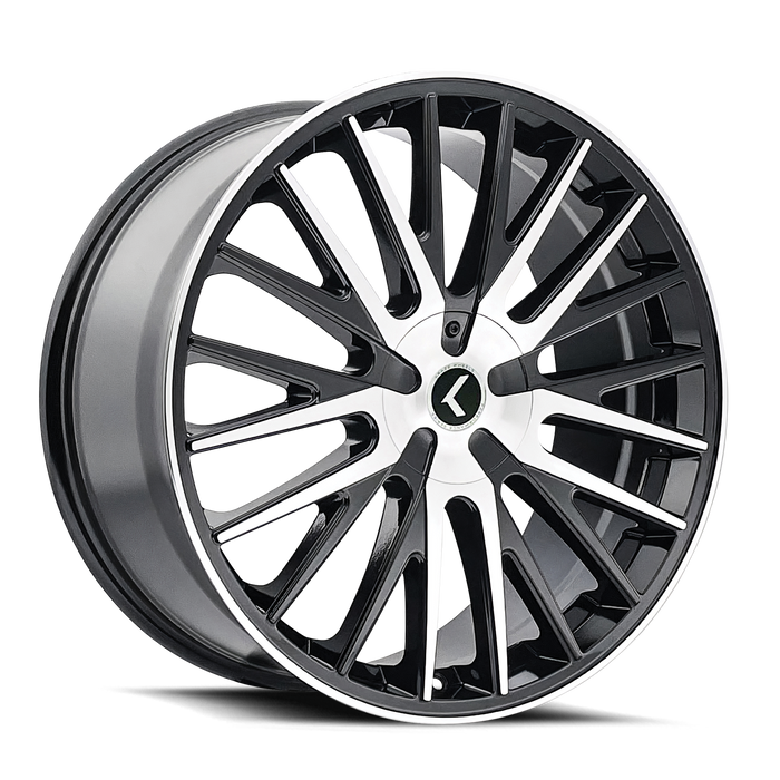 Kraze Wheels KR185 DOUBLE DOWN Gloss Black Machined Wheel 1