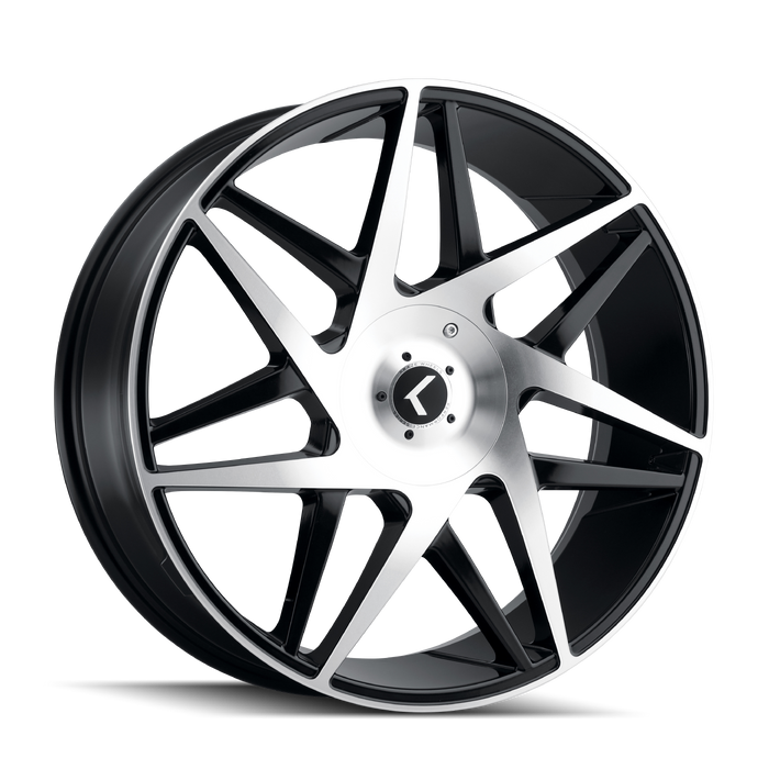 Kraze Wheels KR192 PHASE Gloss Black Machined Wheel 1