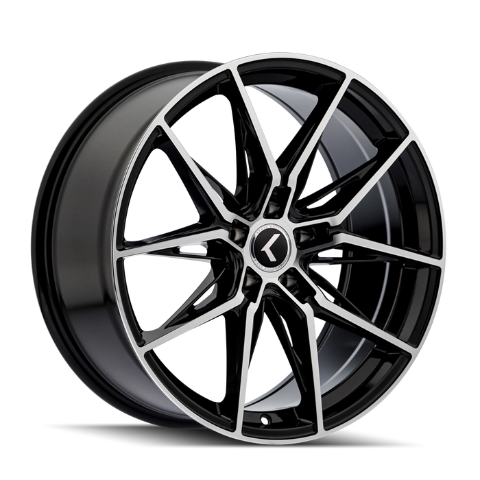 Kraze Wheels KR196 EVOLVE Gloss Black Machined Wheel 1