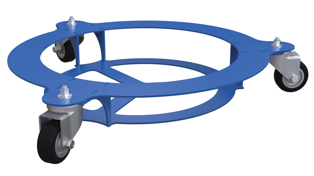 Vestil KT-D-16-200-BL Steel Keg Transport Dolly 26 in. x 26-3/8 in. x 5 in. 200 lb. Capacity Blue