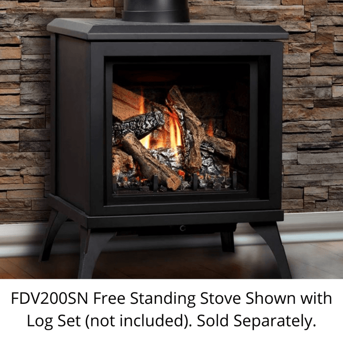 Kingsman FDV200S 23" Freestanding Millivolt Control, Natural Gas Direct Vent Stove (FDV200SN) Kingsman
