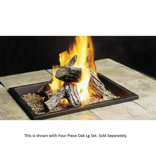 Kingsman 27" FP2785LP-FL Outdoor Rectangular Fire Pit Kingsman