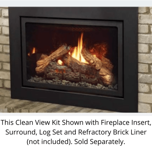 Kingsman 3 1/2" Deep Clean View Slim Front for IDV26 Series Fireplace Inserts Kingsman