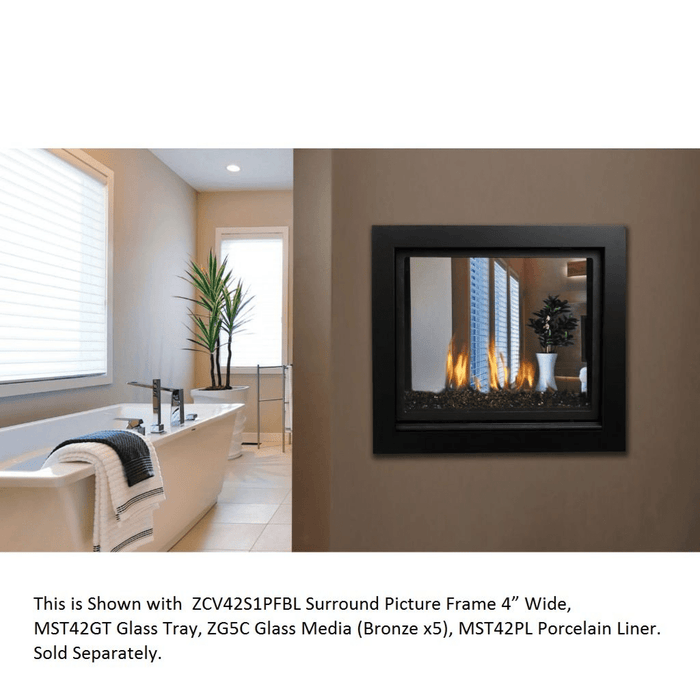 Kingsman 34" MCVST42H Zero Clearance Direct Vent See-Through Gas Fireplace Kingsman