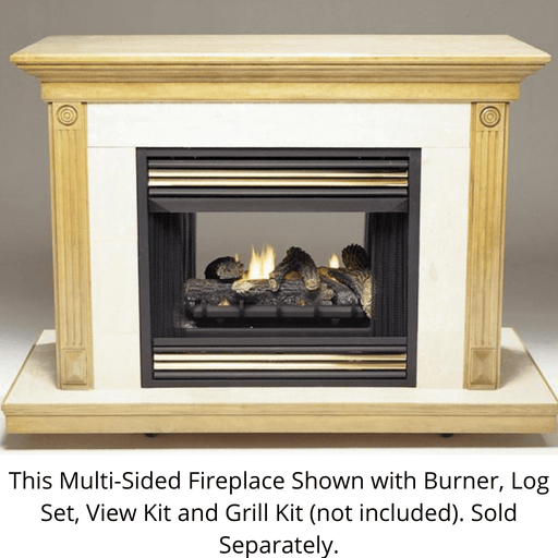 Kingsman 38" MVF40 Zero Clearance Universal Vent Free Multi-Sided Fireplace Kingsman