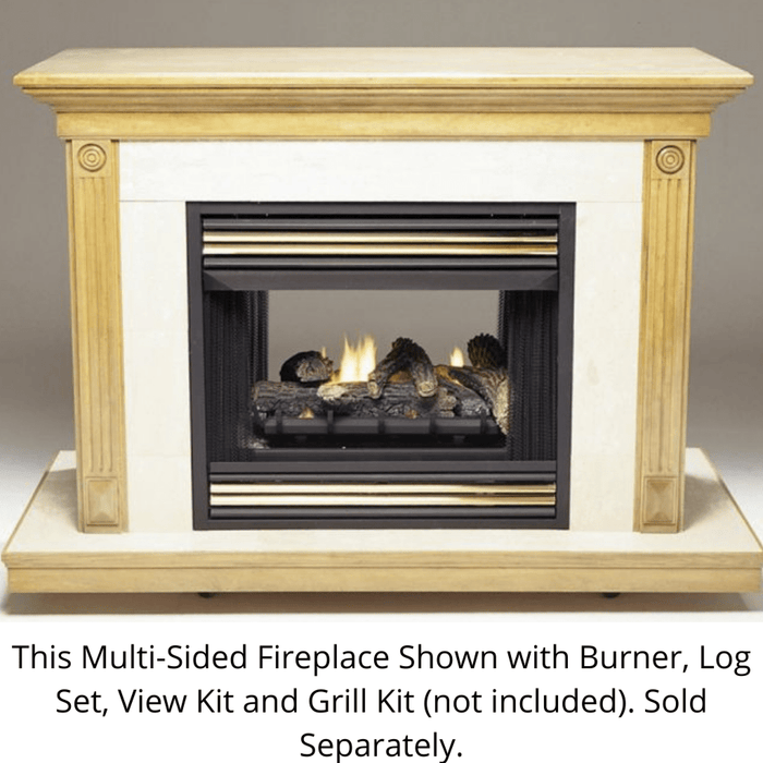 Kingsman 38" MVF40 Zero Clearance Universal Vent Free Multi-Sided Fireplace Kingsman