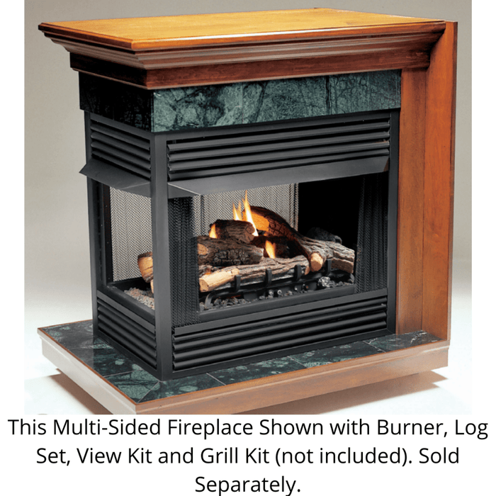 Kingsman 38" MVF40 Zero Clearance Universal Vent Free Multi-Sided Fireplace Kingsman