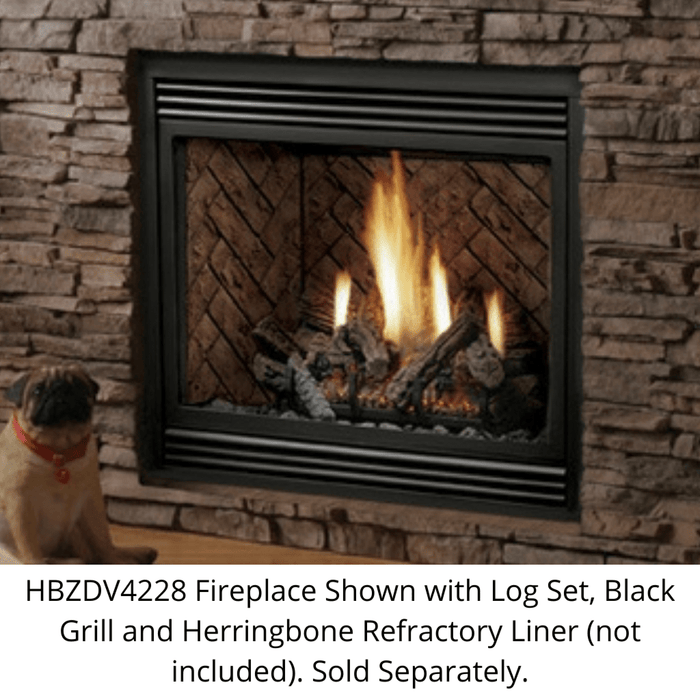 Kingsman 42" HBZDV4228 Zero Clearance Direct Vent Gas Fireplace Kingsman