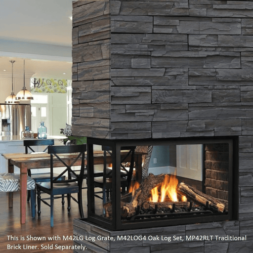 Kingsman 43" MCVP42 Multi-sided Clean View Peninsula Direct Vent Gas Fireplace Kingsman
